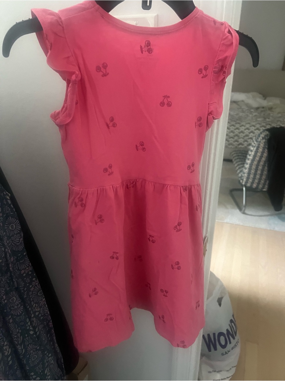 H&M Hot Pink Cherry-Print Girls Dress